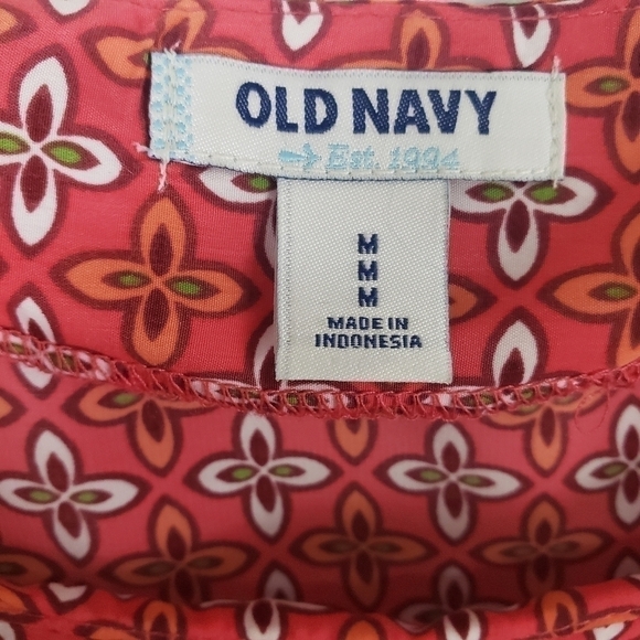 Old Navy Coral Print Sheath Dress Size M - Picture 3 of 11